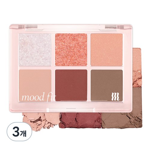 머지 뉴 무드핏 섀도우 팔레트 5.4g, NM3 썰트리 샤인, 3개