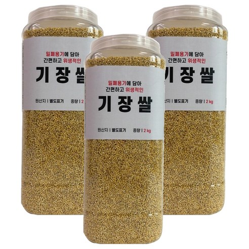 대한농산 통에담은 기장쌀, 2kg, 3개