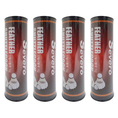 세베로 깃털 셔틀콕 5p, 혼합색상, 5개입, 4세트