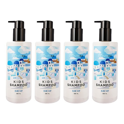 몽프라 키즈 샴푸 블랑솝, 4개, 500ml