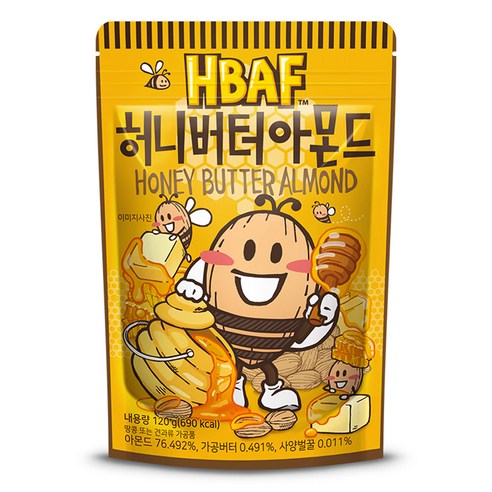 바프 허니버터 아몬드, 120g, 1개