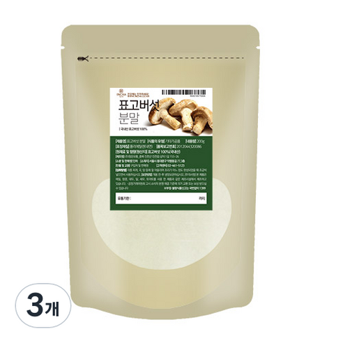인차 표고버섯분말, 200g, 3개