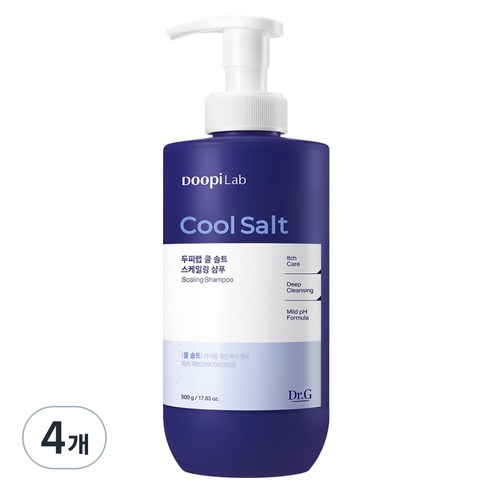 닥터지 두피랩 쿨 솔트 스케일링 샴푸, 500g, 4개
