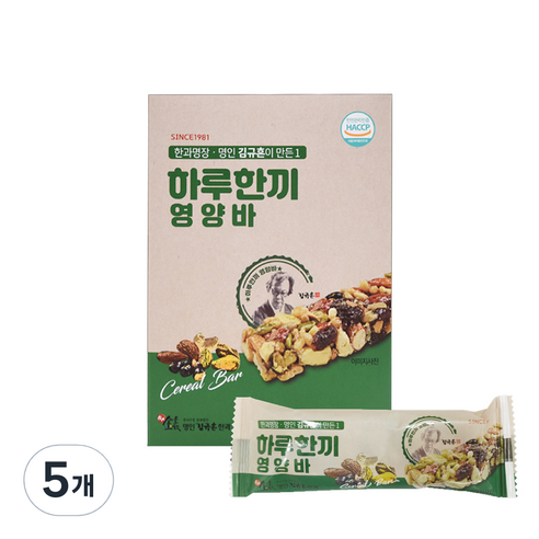 신궁전통한과 김규흔 명장이 만든 하루한끼 영양바 5p, 125g, 5개