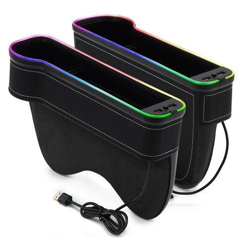 에이스피드 자동차 멀티컵홀더 틈새 정리통 QC3.0 USB 충전 운전석 + 조수석 사이드포켓, 1세트, 블랙 차량용충전기 에이스피드 자동차 멀티컵홀더 틈새 정리통 QC3.0 USB 충전 운전석 + 조수석 사이드포켓, 1세트, 블랙 차량용충전기