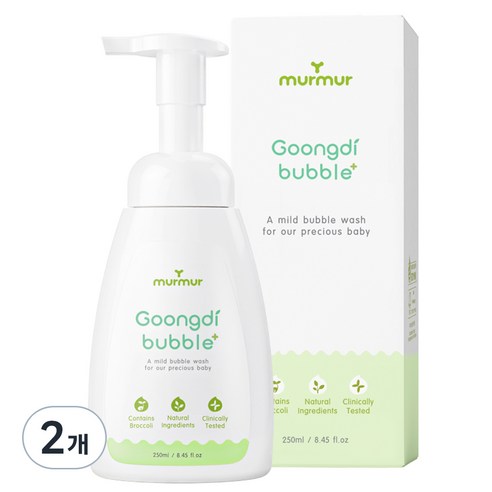머머 궁디 버블워시 플러스 영유아 청결제 무향, 250ml, 2개
