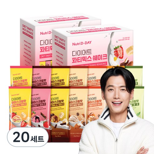 뉴트리디데이 다이어트 파티믹스 쉐이크 7종 세트, 350g, 20세트