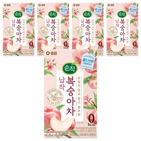 순작 납작복숭아차 티백, 1.8g, 20개입, 5개