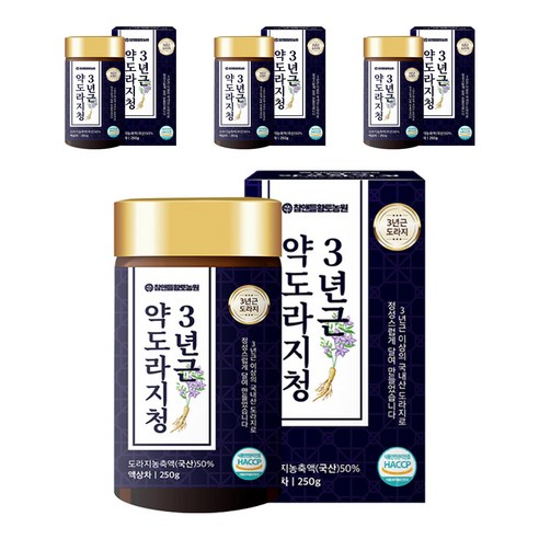 참앤들황토농원 3년근 약도라지청, 250g, 4개