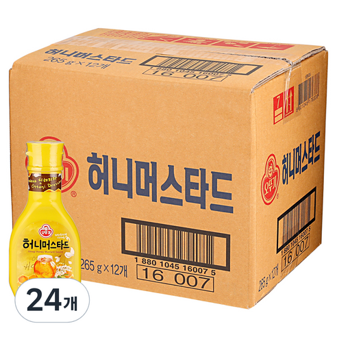 오뚜기 허니머스타드 소스, 265g, 24개