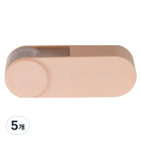 누사인 스윙 접이식 회전형 수정테이프 5mm x 6m, 피치핑크, 5개