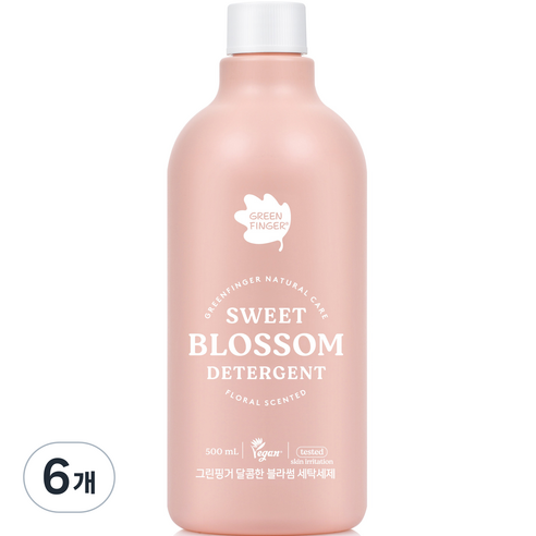 그린핑거 달콤한 블라썸 세탁세제 500ml, 6개