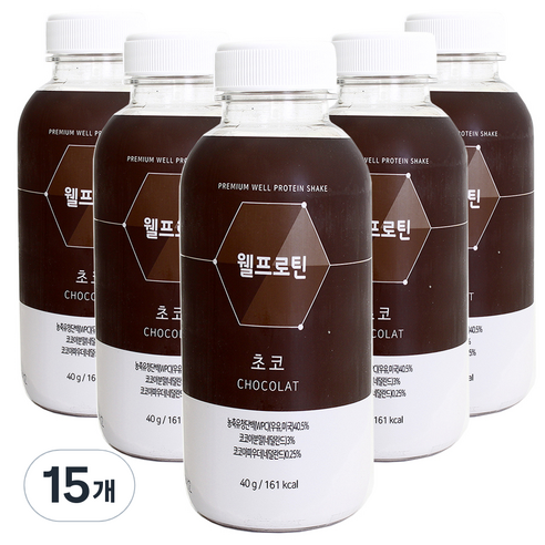 웰프로틴 초코, 40g, 15개