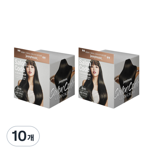 제니하우스 뉴 살롱코드 글램헤어 새치 멋내기용 염색제, 글램 카카오, 10개