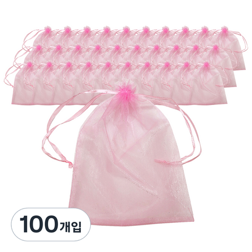 미르코리아 망사주머니 1호, 핑크, 100개입