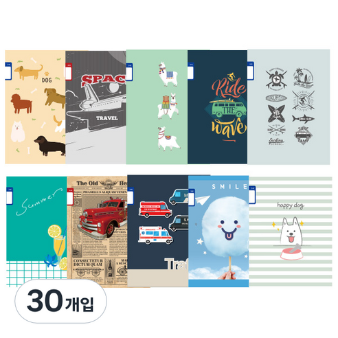 영아트 초등노트 3-6무제 남아용 20매, 랜덤 발송, 30개입
