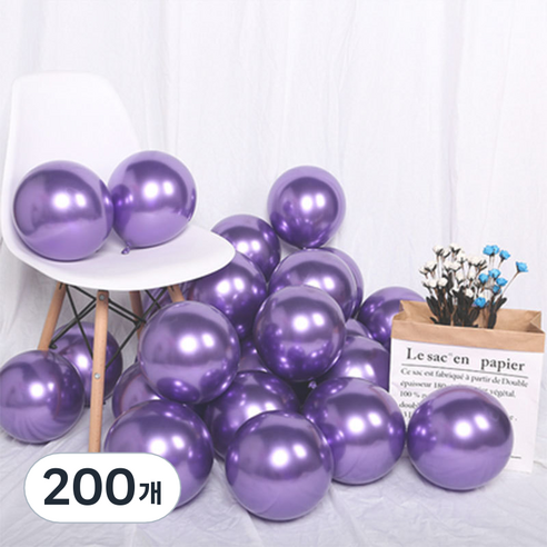 윰스 파티 라운드풍선 30cm, 퍼플, 200개