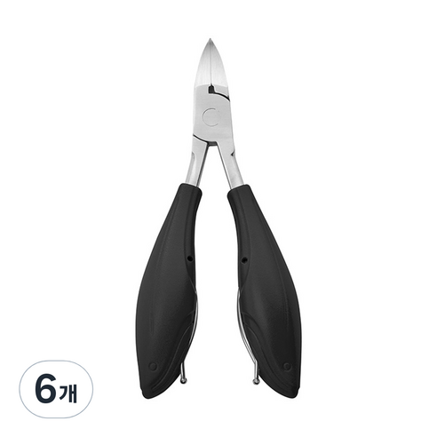 발톱 깎이 네일 니퍼, 6개, 블랙