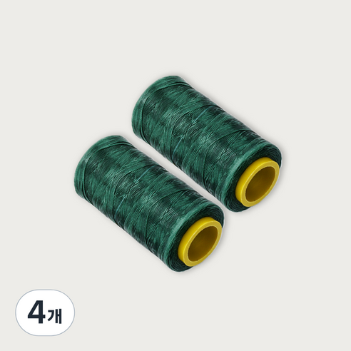 가죽공예 왁스실 초사용 1mm x 220m, 다크그린, 4개