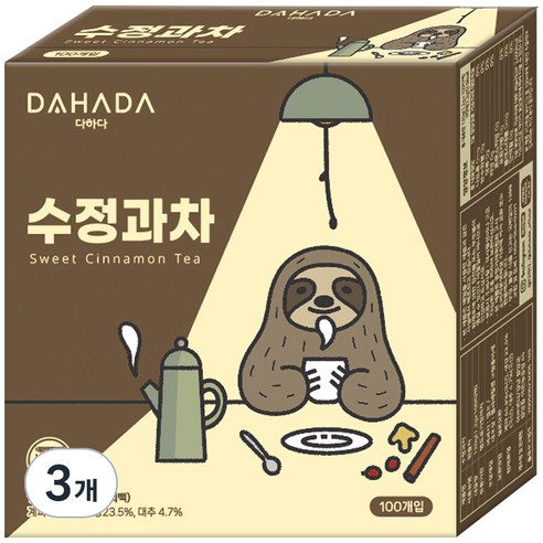 다하다 수정과차, 1.2g, 100개입, 3개
