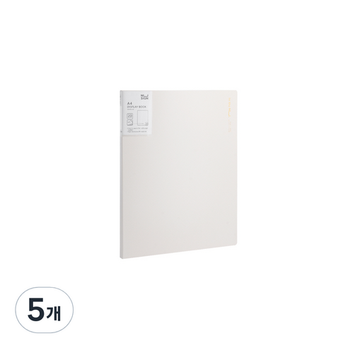 누사인 파스텔 모던 클리어 파일 20매, 5개, 베이지