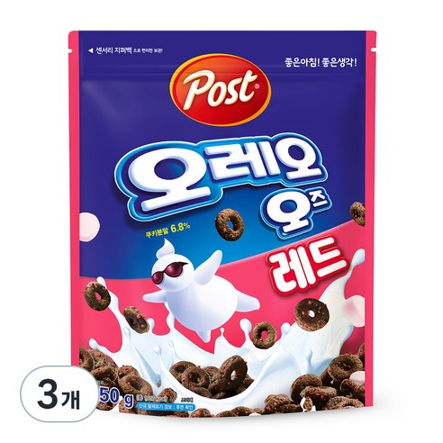 오레오오즈 레드 시리얼, 250g, 3개