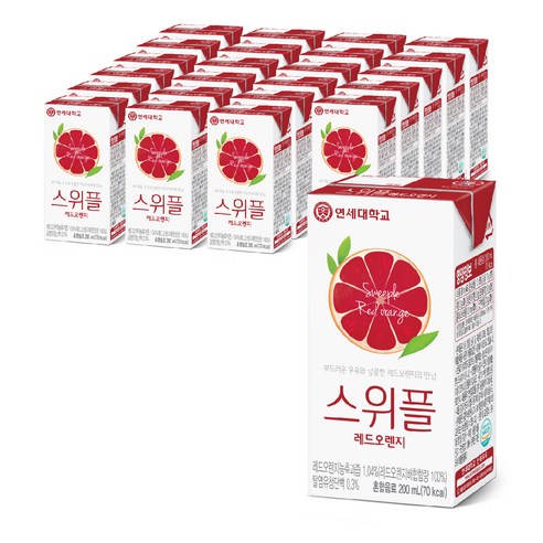 스위플 레드오렌지 음료, 24개, 200ml