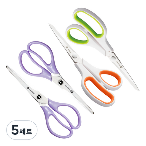 화신 가위 715 2p + 사무용 투톤 가위 대 2p 세트, 랜덤발송, 5세트