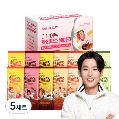 뉴트리디데이 다이어트 파티믹스 쉐이크 7종 세트, 350g, 5세트