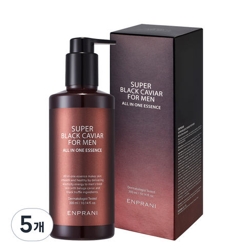 엔프라니 수퍼 블랙 캐비어 포맨 에센스 올인원, 300ml, 5개