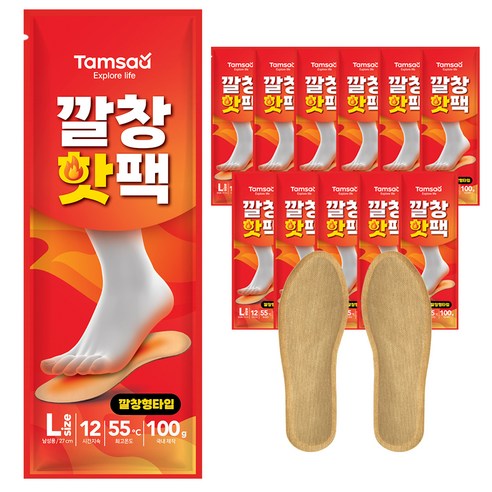 탐사 남성용 깔창 핫팩 국내생산 2입세트, 10개