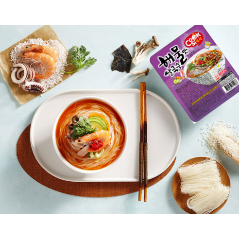 깊은 바다의 풍미, 간편하게 즐기는 쿡시 해물맛 쌀국수
