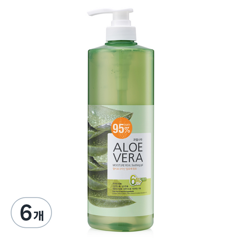 과일나라 알로에베라 모이스처 리얼 수딩젤, 1000ml, 6개