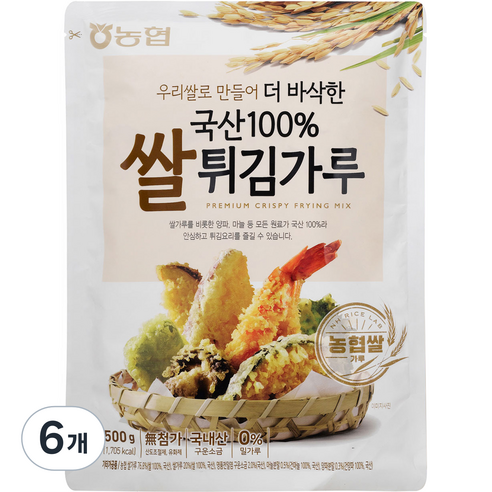 농협 쌀튀김가루, 6개, 500g