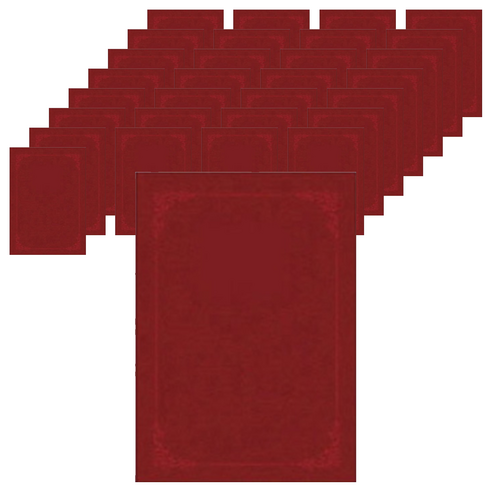 다니엘문구 매직패브릭 끼움식 종이 상장 케이스 무지 A4 220g, 적색, 30개