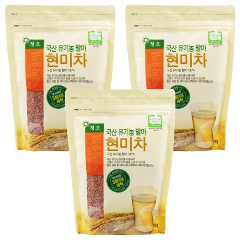 청오 유기농 발아 현미차 알곡, 400g, 1개입, 3개