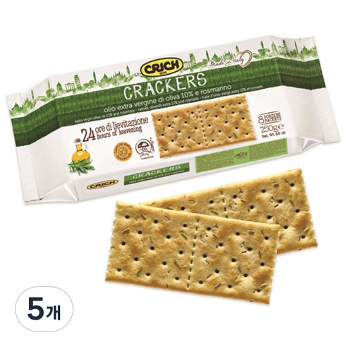 크릭 올리브오일 앤 로즈마리 크래커, 250g, 5개