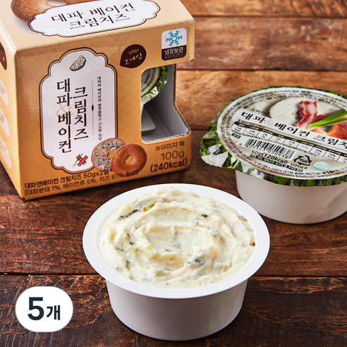 대파 앤 베이컨 크림치즈, 50g, 2개입, 5개