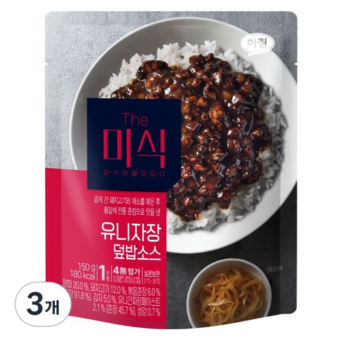 더미식 유니자장 덮밥소스, 150g, 3개