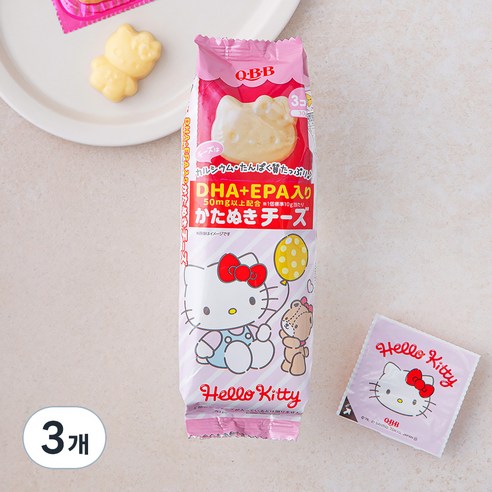 QBB 헬로키티 모양치즈, 10g, 3개입, 3개