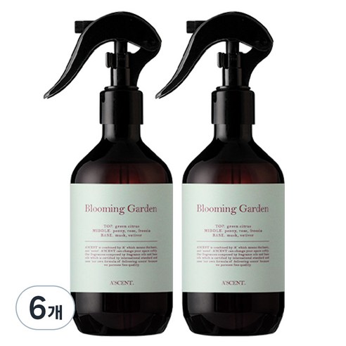 에이센트 드레스 퍼퓸 탈취제 24 블루밍가든, 6개, 250ml