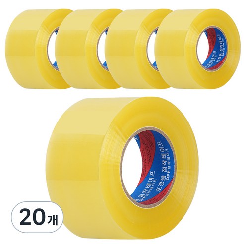 코멧 더 길어진 경포장용 투명 박스테이프 100M, 20개