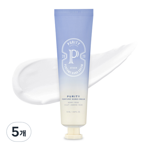 에티에르 퍼퓸 핸드크림 순수 코튼 파우더향, 50ml, 5개