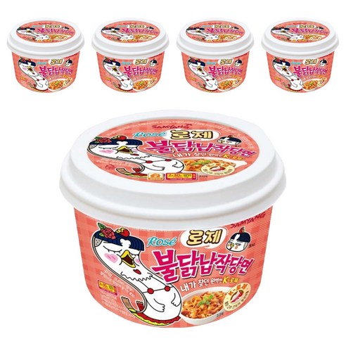 불닭볶음면 로제 납작 당면, 169.4g, 5개