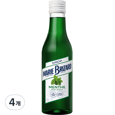 마리브리자드 민트 시럽, 250ml, 4개