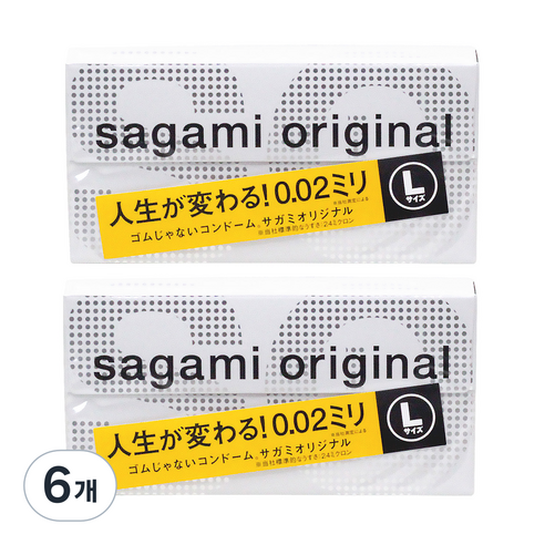 사가미 신형 오리지널 콘돔 라지 0.02mm, 6개입, 6개