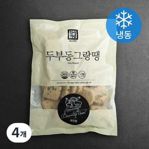 한성기업 두부동그랑땡 (냉동), 1kg, 4개