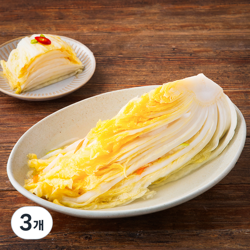 농가식품 실속 백김치, 1kg, 3개
