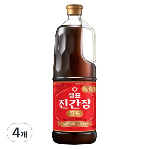 샘표 진간장 골드, 4개, 1.7L