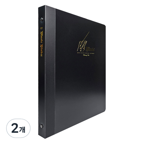 A4 O링 20매 바인더형 악보화일 BP3307, 블랙, 2개